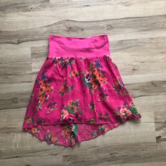 Aeropostale Pink Floral Skater Skirt - Picture 9 of 9